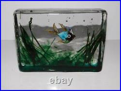 #1 Authentic Murano Cenedese 1950s Barbini & Licata Glass Fish Aquarium