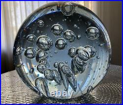 12lbs- Vintage Sphere Art Glass Controlled Bubble Paperweight
