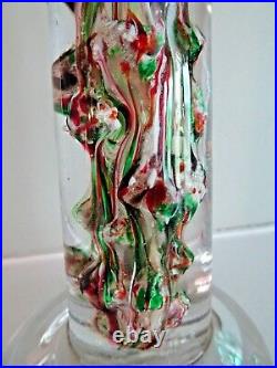1900-1920 French Art Glass MANTEL ORNAMENT Footed PAPERWEIGHT France OBELISK