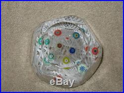 1970 Scrambled End of Day Art Glass Perthshire Faceted Paperweight withPaperwork
