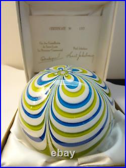 1971 Saint Louis France Marbrie Swirl Art Glass Paperweight LMT ED #137