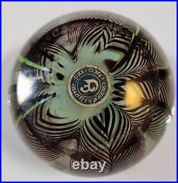 1978 Orient & Flume Flower Vine Vintage Uranium Art Glass 3 Paperweight C20YN