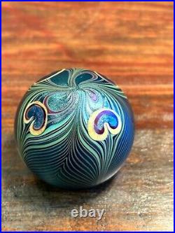 1979 m35S Orient & Flume Art Glass Paperweight Iridescent Multi-Colored