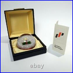 1980 Christmas Paperweight Perthshire (#11 of 250) with Box and Card