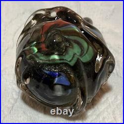 1984 John Macpherson Paperweight 3D Sphere Signed Hand Blown Vintage Art Glass
