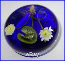1985 Paul Joseph Stankard Water Lily Signed #D Studio Art Glass Paperweight