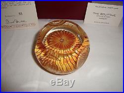 1986 PERTHSHIRE Paper weight Golden Dahlia Very Very rare find #83 of 300