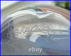 1992 Signed Bob KLISS Studio Art Glass Kliszewski PAPERWEIGHT Whimsical Cane