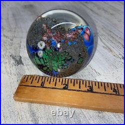 1992 Signed Richard Satava Art Glass Coral Reef Aquarium Paperweight Chico