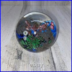 1992 Signed Richard Satava Art Glass Coral Reef Aquarium Paperweight Chico