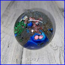 1992 Signed Richard Satava Art Glass Coral Reef Aquarium Paperweight Chico