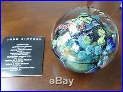 1994 Signed JOSH SIMPSON Inhabited PLANET 3 Paperweight Space Ship with Brochure