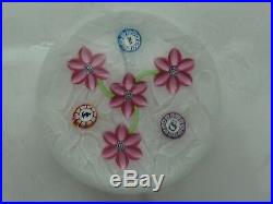 1995B Perthshire Paperweight Limited Edition Floral on Lace Silhouette Canes EC