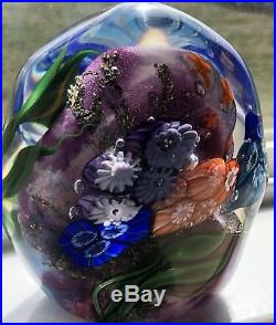 1997 Blacksheep Glass Coral Reef Underwater Art Glass Paperweight