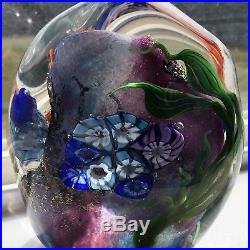 1997 Blacksheep Glass Coral Reef Underwater Art Glass Paperweight