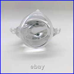 1998 Rare Hand Blown Glass Penguin Figurine Paperweight Signed Youghiogheny'98