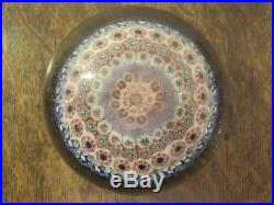 19thC VICTORIAN ENGLISH CONCENTRIC MILLIFIORI GLASS PAPERWEIGHT GEORGE BACCHUS