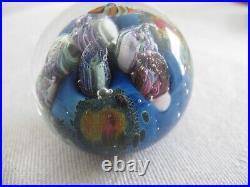 2001 Josh Simpson Planet Series Glass Paperweight Shells Ocean 1.5