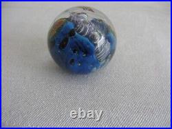 2001 Josh Simpson Planet Series Glass Paperweight Shells Ocean 1.5