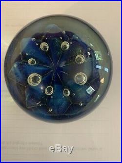 2003 Vintage ROBERT EICKHOLT Studio Art Glass JELLFISH PAPERWEIGHT Cobalt Blue