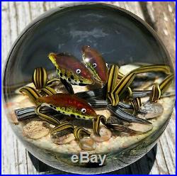 2009 Cathy Richardson Paperweight! Unbelievable 3 Trout River Bottom Scene