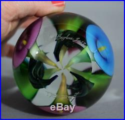 2013 Authentic LOTTON STUDIOS Scott Bayless CALLA LILY Art Glass Paperweight