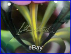 2013 Authentic LOTTON STUDIOS Scott Bayless CALLA LILY Art Glass Paperweight