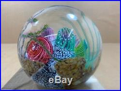 4 Huge Signed Mark Eckstrand Art Glass Sea Aquarium Coral Paperweight