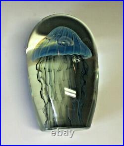 5 1/2 Robert Eickholt Jellyfish Art Glass Paperweight 2006 Signed FREE SHIP