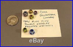 6 John Gooderham Dollhouse Paperweight Salesman Sample Miniature Double Overlay