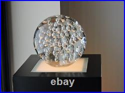 8 Diameter Bubbled Art Glass Globe Sphere Orb Ball Paperweight Weighing 22 lb