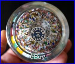 A Beautiful Vintage Murano Glass Paperweight With Multi Coloured Millefiori