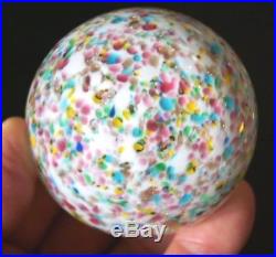 A Beautiful Vintage Murano Paperweight With Multi Colored Glass And Gold Sparkle
