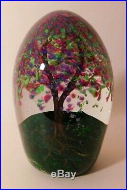 APPEALING CATHY RICHARDSON SUMMER SCENE Art Glass PAPERWEIGHT & Signature & Date