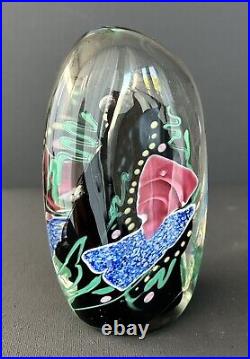 Amazing Lg Vintage Don Bagwell Paperweight 1989 Coral Reef Art Glass Signed