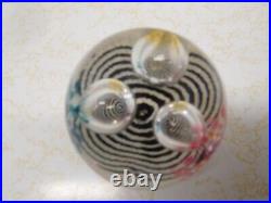 Amazing Vintage Psychedelic 3 Inch Art Glass Paperweight