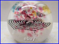 Amazing Vintage Psychedelic 3 Inch Art Glass Paperweight