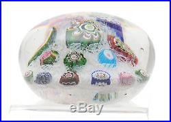 Antique 19th. C French Clichy Large Millefiori Chequer Glass Paperweight c. 1850