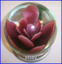 Antique 3.5 Art Glass Paperweight Style Emile Larson Millville Nj Pink Rose
