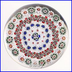 Antique Baccarat Complex Concentric Millefiori Paperweight withArrowhead Canes