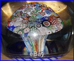 Antique Baccarat Millefiori Mushroom Glass Paperweight
