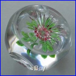 Antique Baccarat Paperweight Red Primrose