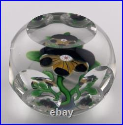 Antique Baccarat Type III Pansy Miniature Faceted Paperweight