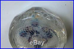 Antique C 1870 CANED ETCHED FACETED MILLEFIORI PAPERWEIGHT RUNNING RABBIT