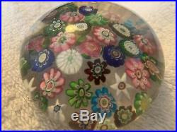 Antique CLICHY 38 concentric millefioiri paperweight HIDDEN ROSE and other ROSES