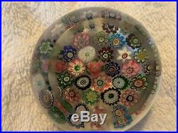 Antique CLICHY 38 concentric millefioiri paperweight HIDDEN ROSE and other ROSES