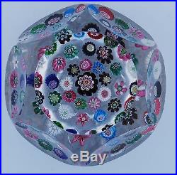 Antique Clichy Concentric Paperweight, 3-row, one-rose
