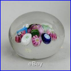 Antique Clichy French Glass Millefiori Paperweight C. 1850