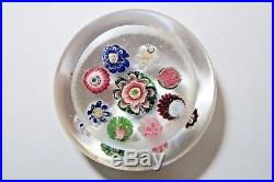 Antique Clichy Miniature Spaced with Clichy rose paperweight