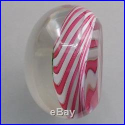 Antique Clichy Paperweight Pink/white Swirl